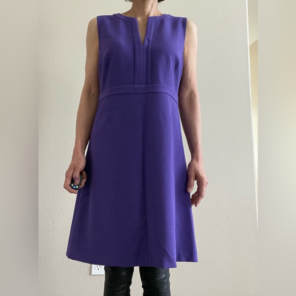 DIANE VON FURSTENBERG MINI DRESS PURPLE, SLEEVELSS